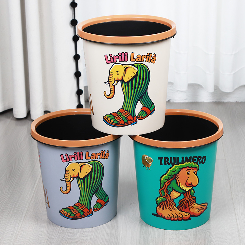 2025 New model household trash can for living room, light luxury, high appearance level, cross-border kitchen, bathroom, bedroom, high appearance level, wastebasket Application Scenario