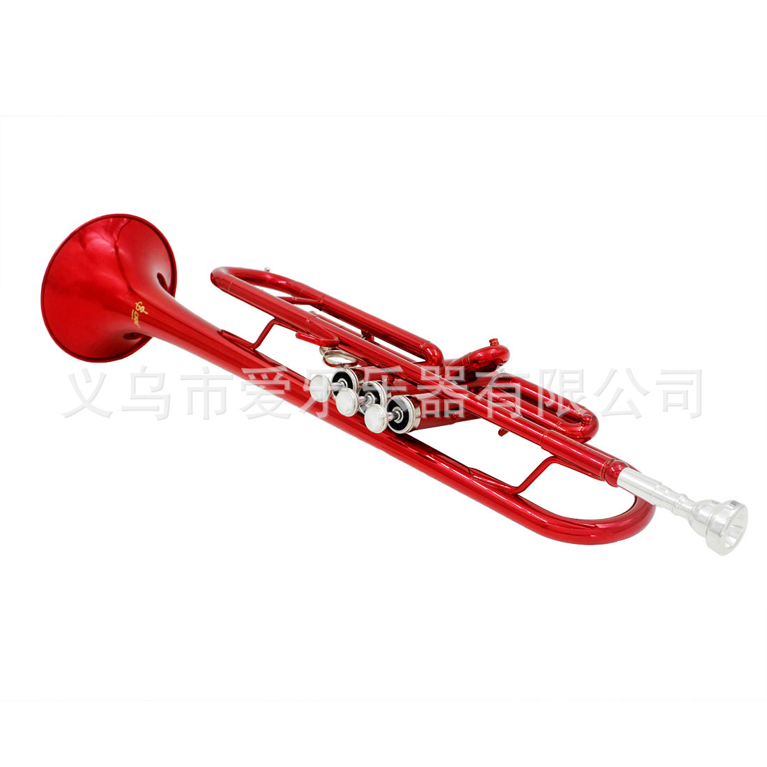 Wholesale wind band red trumpet instrument manufacturer, children and students perform B-flat three-note trumpet, drum and bugle corps instruments Application Scenario