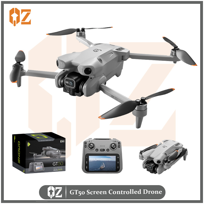 GT50 brushless drone, 4.3-inch large screen remote control with obstacle avoidance, high-definition aerial photography, long-range remote control flying toy
