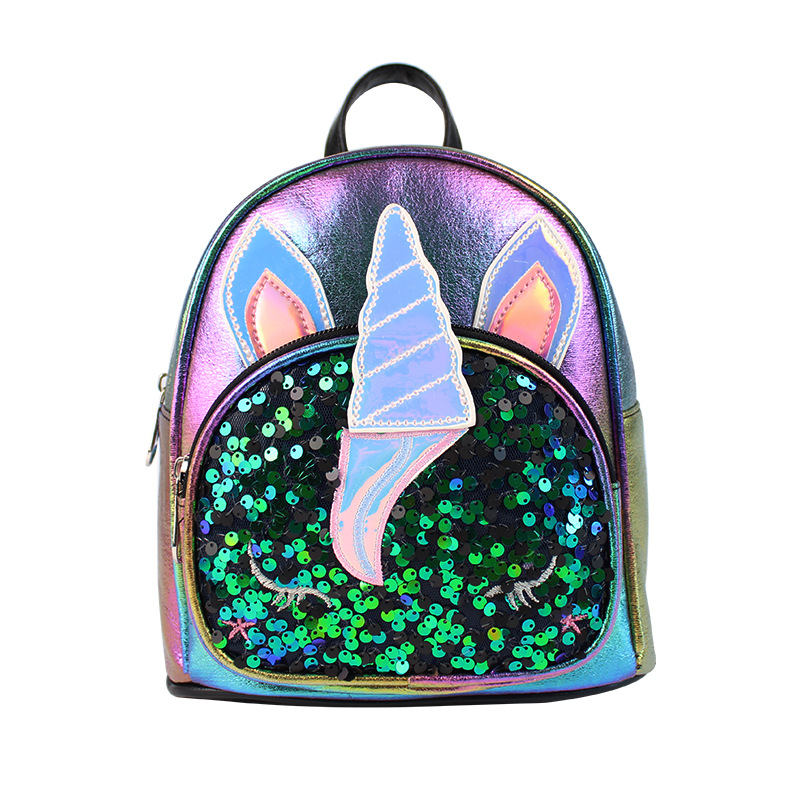 2022 Sequined Unicorn Children's Backpack Cartoon Cute Princess Girls Fashionable and Adorable Children's Backpack Item Picture