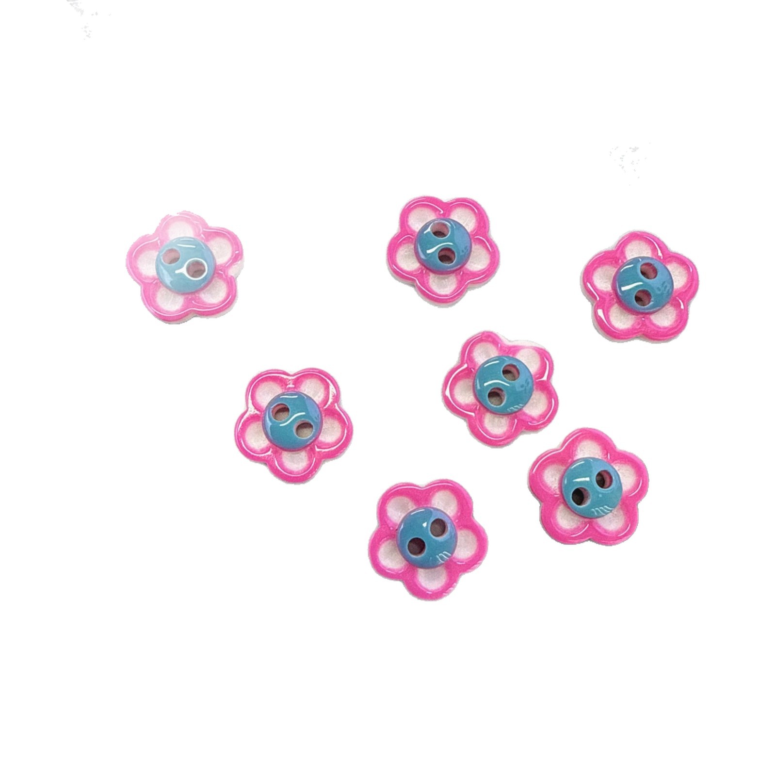 New two-eye and four-eye resin buttons, pink buttons, cute DIY handcrafted buttons, shirt, knitted sweater buttons Item Picture