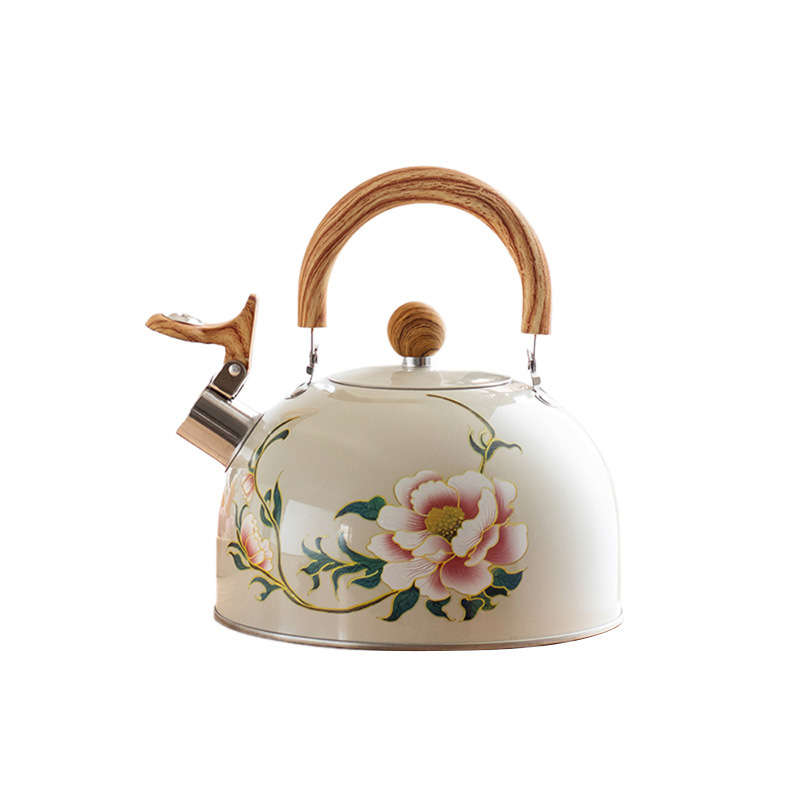 New cross-border Chinese-style sounding kettle, European and American kitchenware creative white sounding large-capacity kettle 3L available for wholesale Item Picture