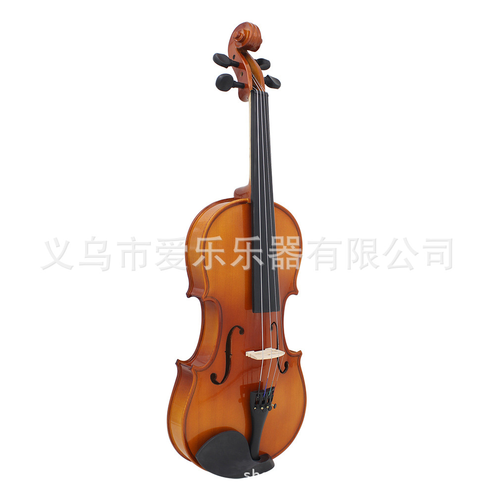4/4 Solid wood violin natural color playing violin set for children, adults and beginners details Picture