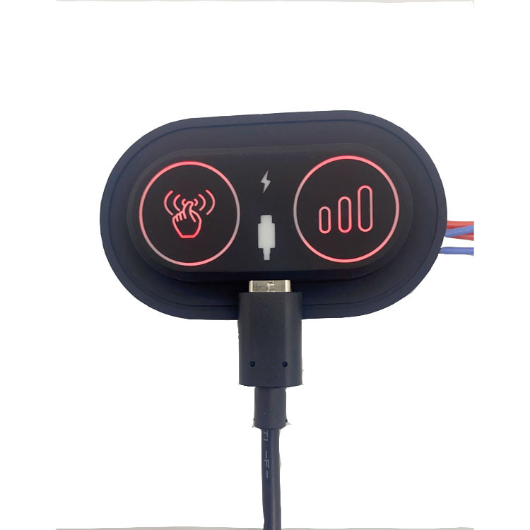 Manufacturer's in-stock massage temperature control switch, heating belt temperature control switch, intelligent dual-control silicone switch details Picture