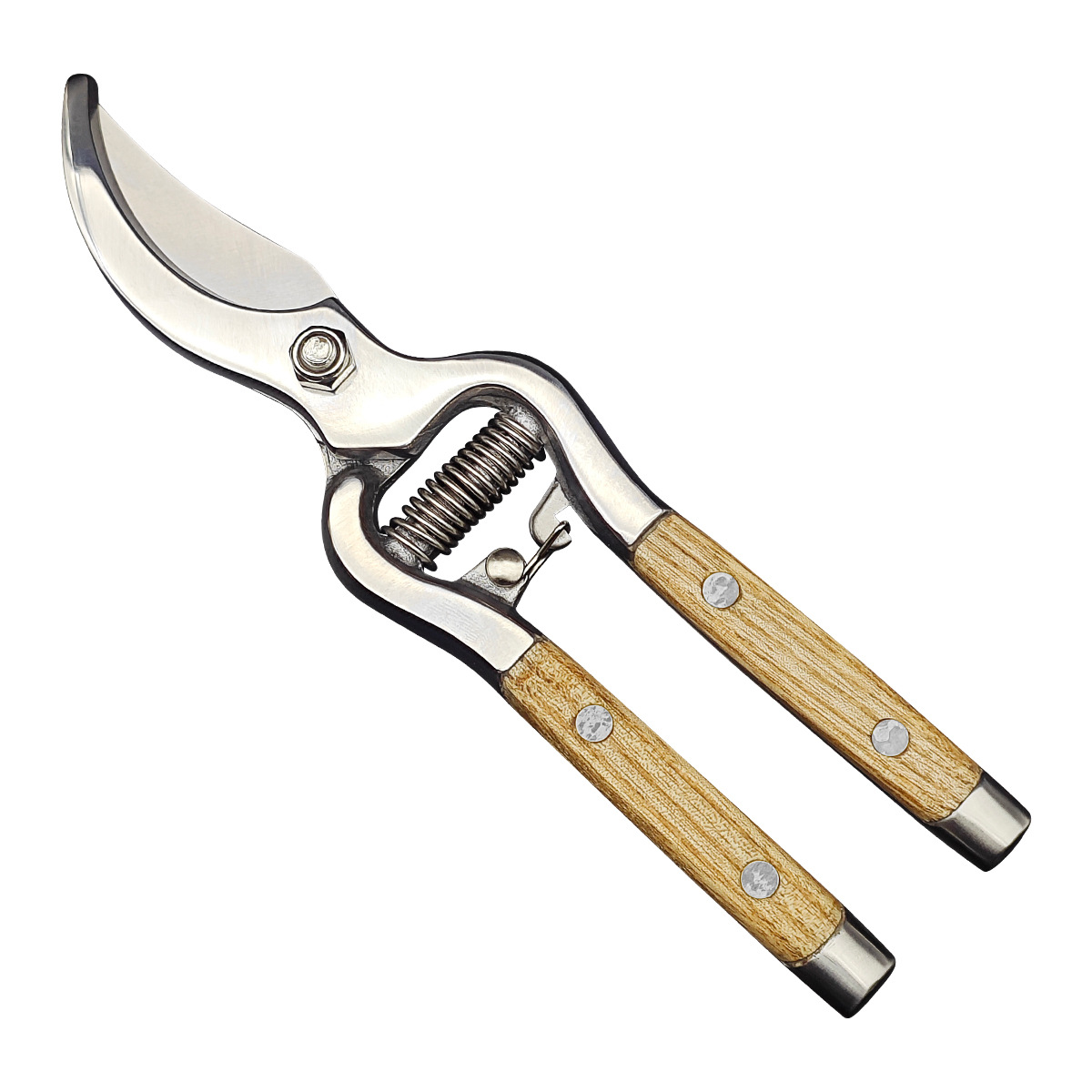 Ash wood handle fruit branch shears, elbow grape shears, garden shears, orchard and forest branch pruning shears Item Picture