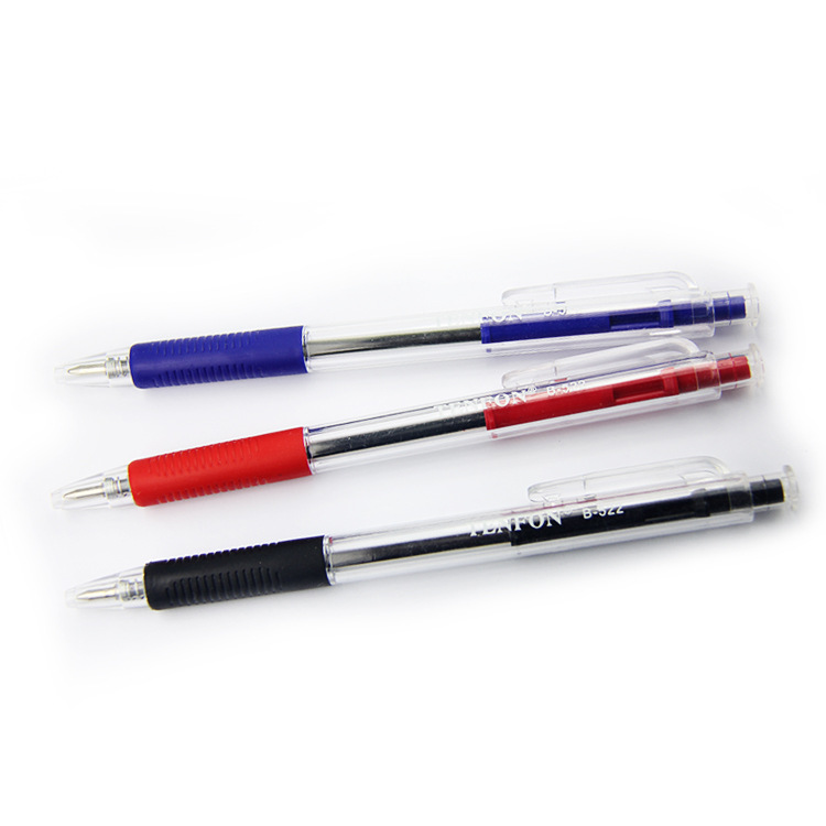 Side-scrolling advertisement simple ballpoint pen, transparent 522 plastic ballpoint pen, multi-color ballpoint pen Specification drawing