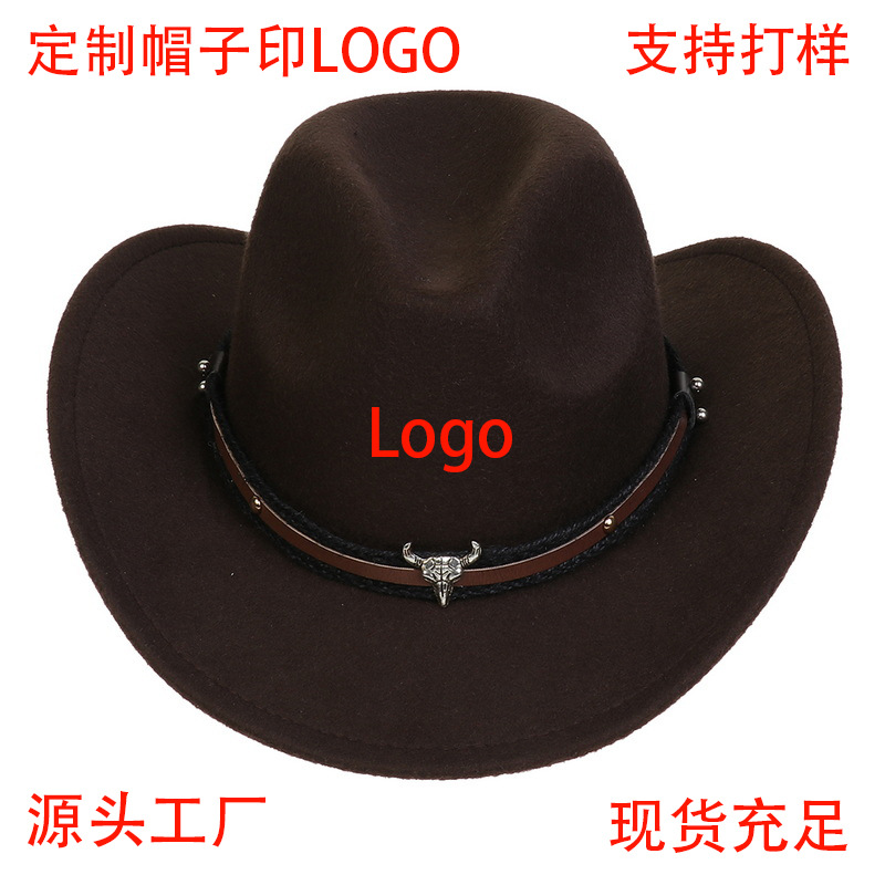 Autumn and winter hats: European and American upturned vintage riding hats, Western cowboy hats, men's and women's upturned top hats, cowboy hats, and wide-brimmed hats