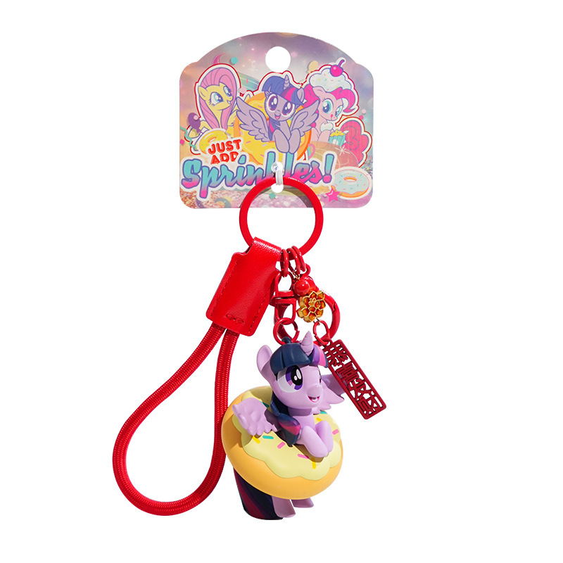 Genuine My Little Pony Donut series keychains, female cartoon collectible figurines, key chains, pendants, Year of the Horse gifts Item Picture