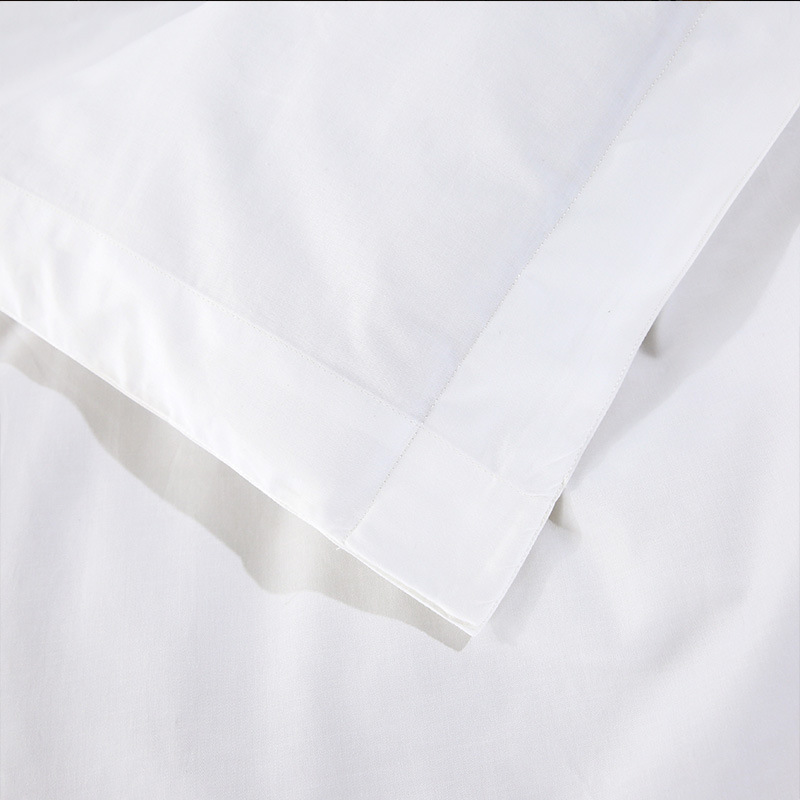 Five-piece pure cotton hotel and homestay bedding set, pure white bed sheet, hotel quilt cover, bed cover, hotel linen Specification image