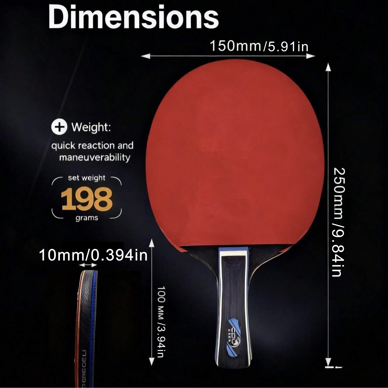 Chengdeli Sports' essential 4-star table tennis single-racket high-elasticity base plate is easy to handle Application Scenario