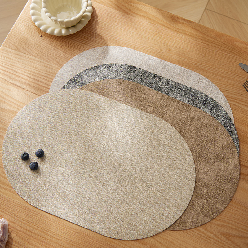 Japanese-style fabric-textured PVC leather placemats, Western-style placemats, heat-insulating pads, oil-proof pads, bowl pads, cup pads, checkered heat-resistant pads Japanese-style fabric-textured PVC leather placemats, Western-style placemats, heat-insulating pads, oil-proof pads, bowl pads, cup pads, checkered heat-resistant pads
