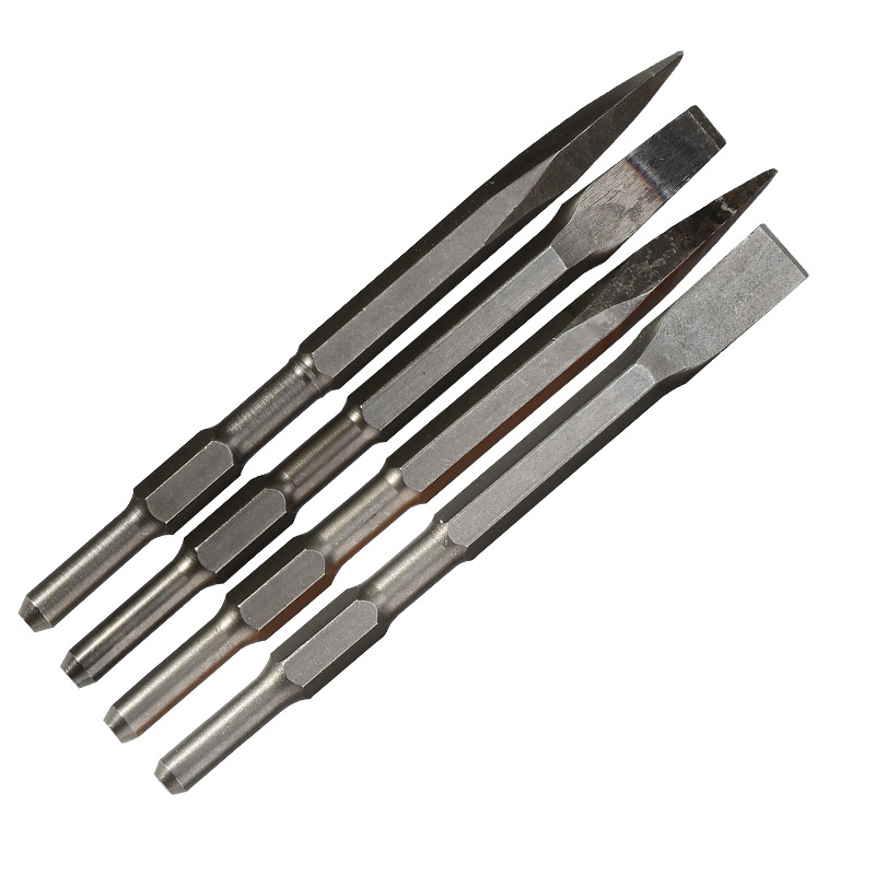 Hexagonal electric pickaxe, sharp chisel, flat chisel, stonemason chisel, concrete electric draft, steel chisel, pickaxe handle, light electric pickaxe head Application Scenario