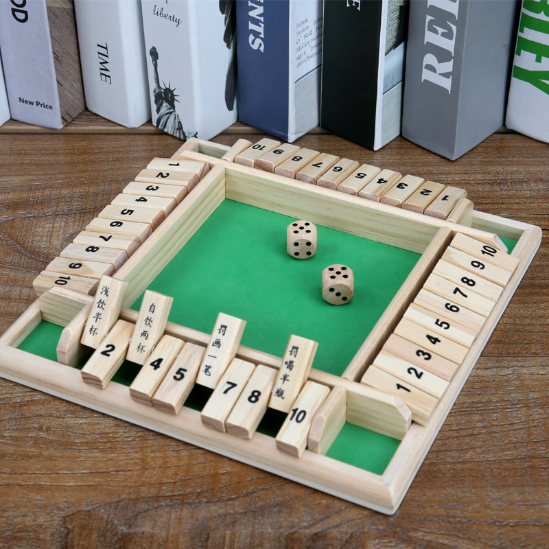 四面翻牌4人喝酒翻牌玩具酒吧骰子行酒令游戏道具桌面游戏定制