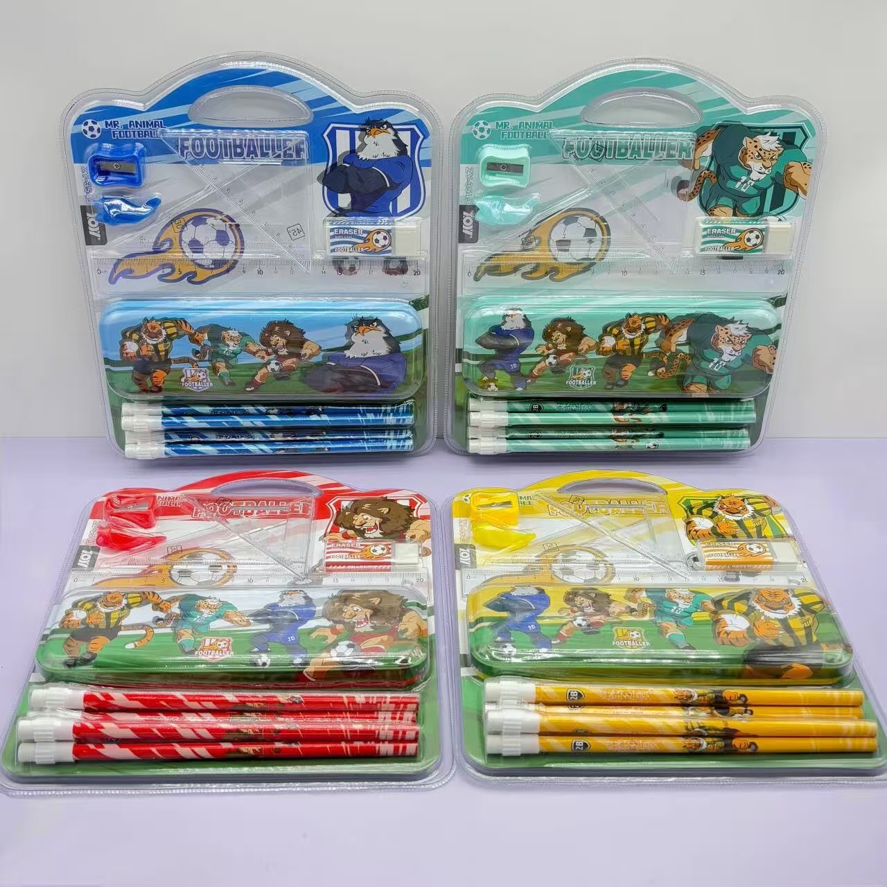 Children's gifts: lion, tiger, eagle animal stationery set gift box, back-to-school big gift package, primary school pencil set for learning