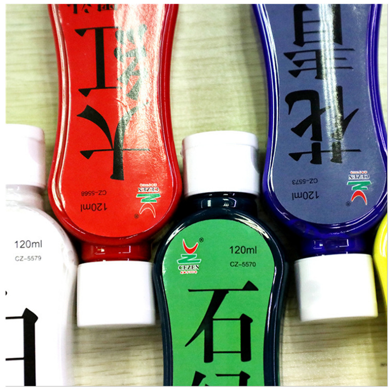 Colored ink treasure, genuine painting ink liquid, traditional Chinese painting pigment, initial brush calligraphy and painting color ink, 120ml colored ink Specification image