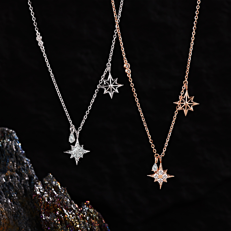 Zhuoheng Has Carefully Selected A New Best-Selling 925 All-Silver Star Pendant Accessory, Which Is Exquisite And Unique, And Exudes A High-End, Niche Women's Sweater Necklace details Picture
