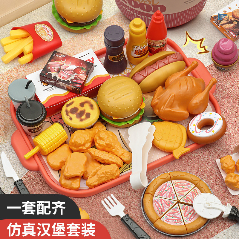Hamburguesas temblorosas hamburguesas de pollo fritas juegos de rol conjuntos interactivos juguetes Application Scenario
