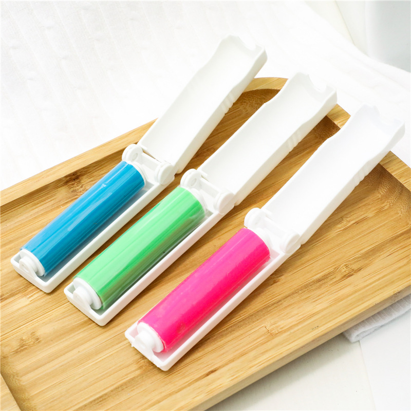 Portable foldable clothes roller, lint remover, pet hair remover, lint remover, clothes dust removal roller, washable