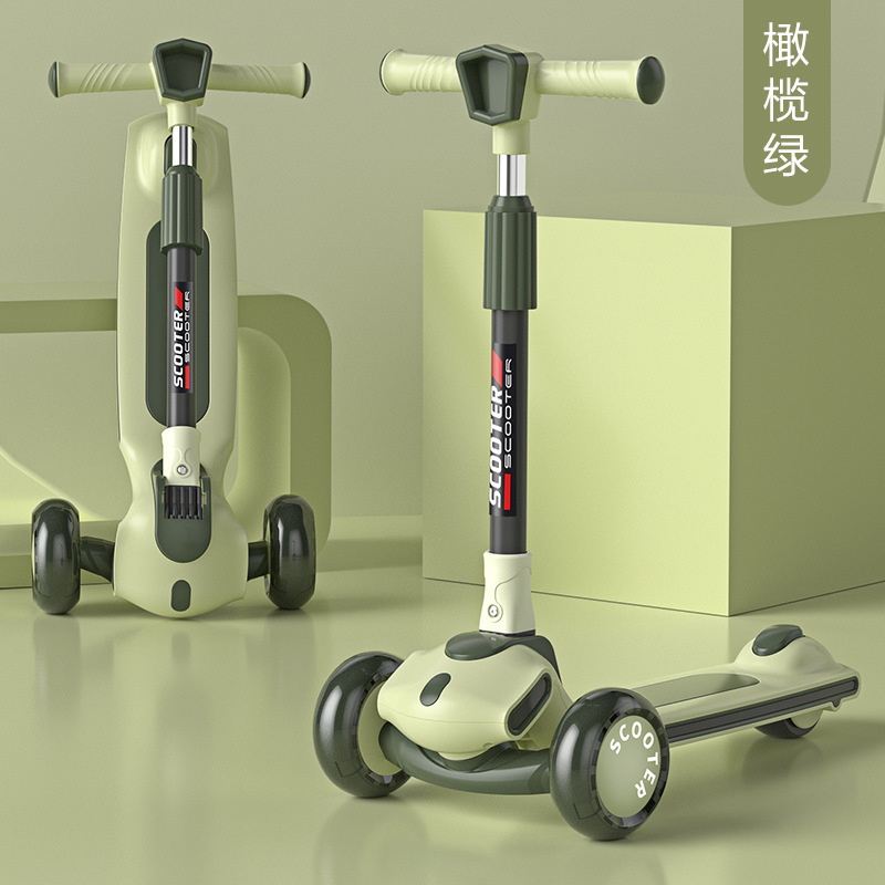 Children's scooter, Big Kids Pedal 2-6-12 Baby music scooter, foldable yo-yo for boys and girls details Picture