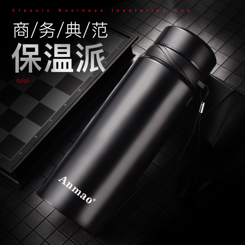 户外800ml大容量真空304不锈钢保温杯户外便携式茶杯批发定制LOGO