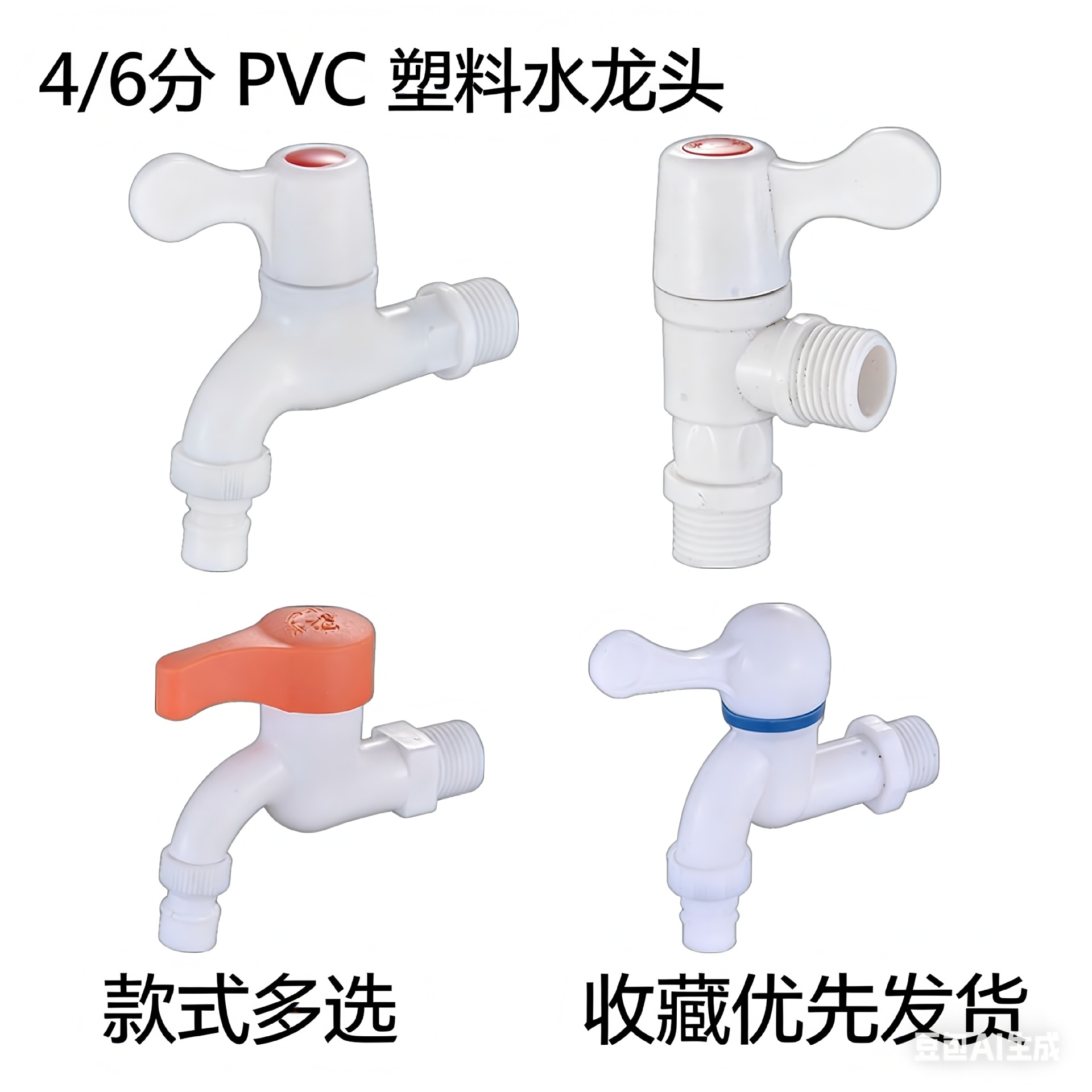 塑料水龙头4分入墙式洗衣机水笼头水嘴四分单厂家批发快开ABS材质