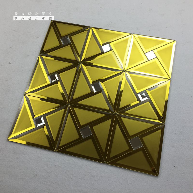 玻璃拼镜马赛克镜面磨边镜墙贴电视背景墙瓷砖电视墙蒙砂无缝拼接产品图