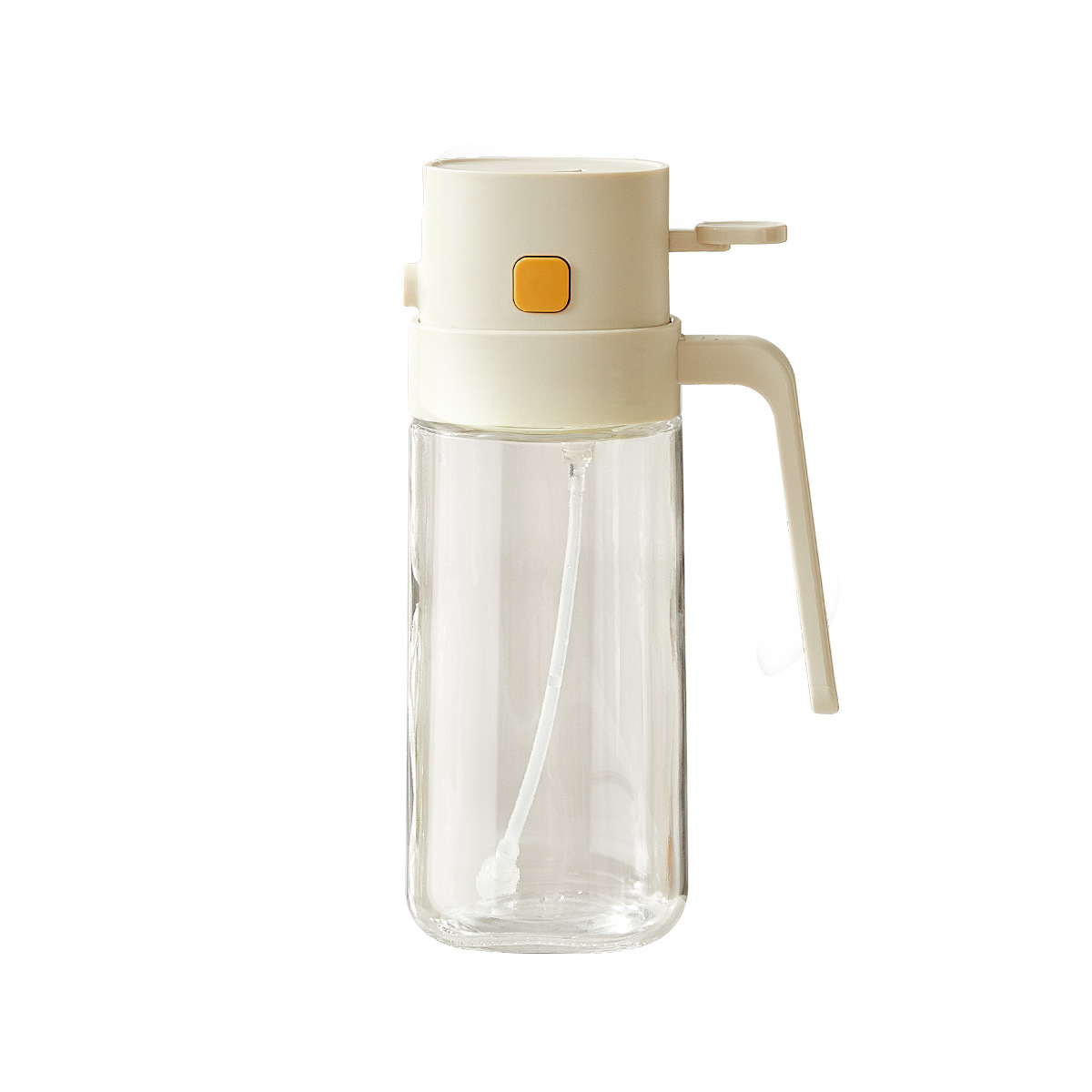 Integrated spray and pour oil bottle, no oil sticking, kitchen glass spray oil bottle, atomization oil control bottle, food-grade dual-purpose spray and pour oil bottle Item Picture