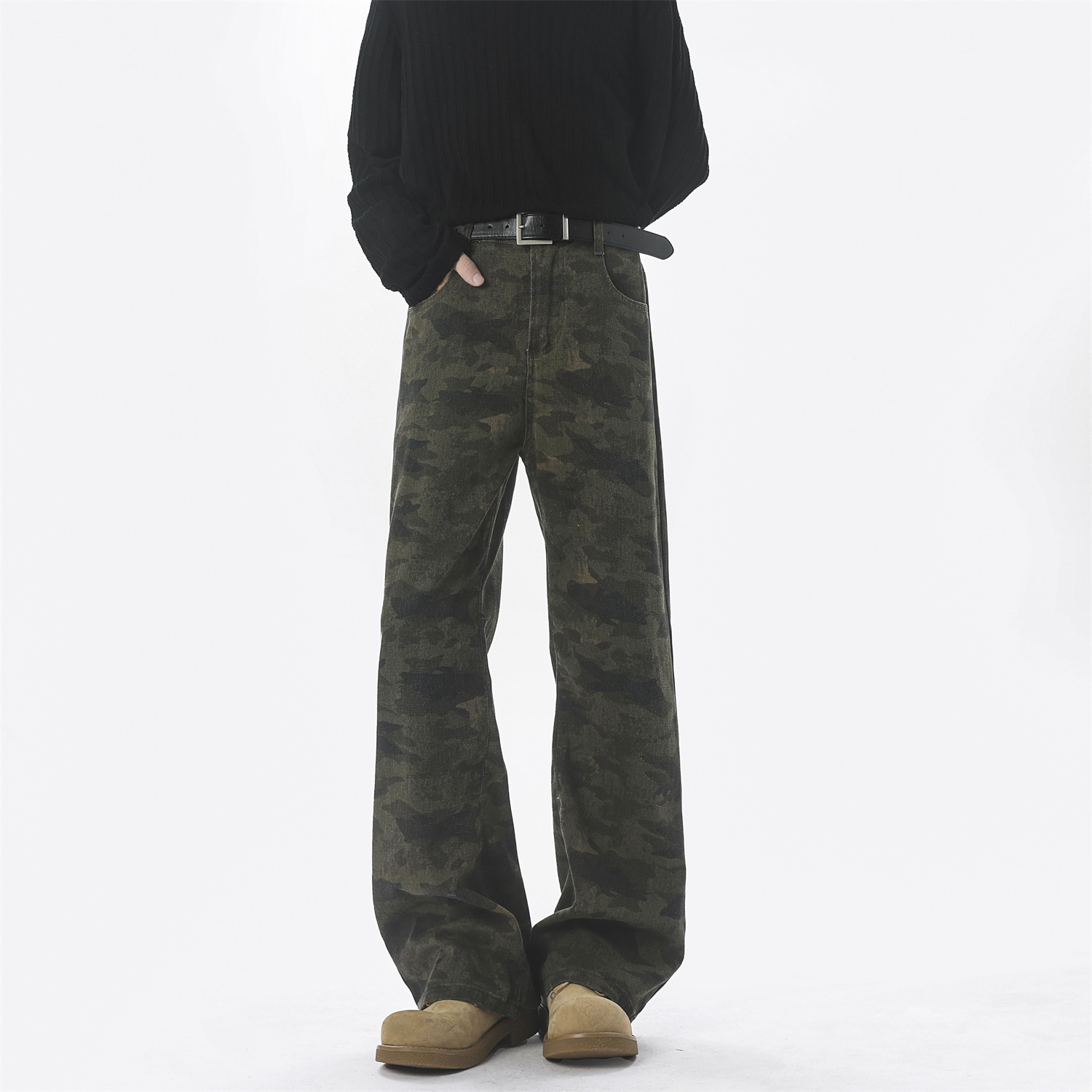Camouflage pants, men's thickened casual pants, loose straight-leg pants, spring and summer styles Application Scenario