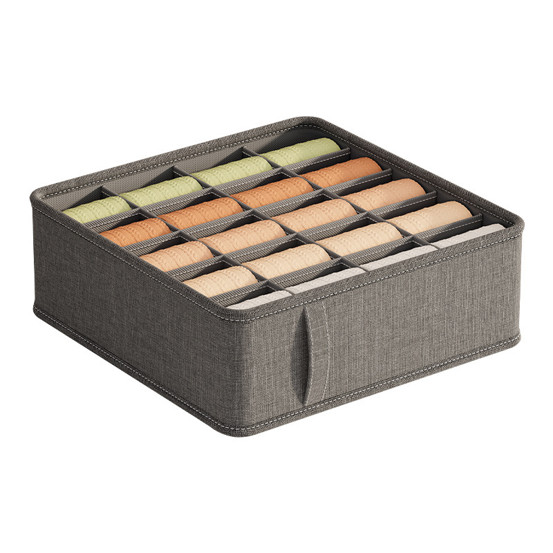 Underwear storage box, fabric compartment-separating magic tool, drawer-type bra, socks and underwear organization, foldable three-in-one home use Item Picture