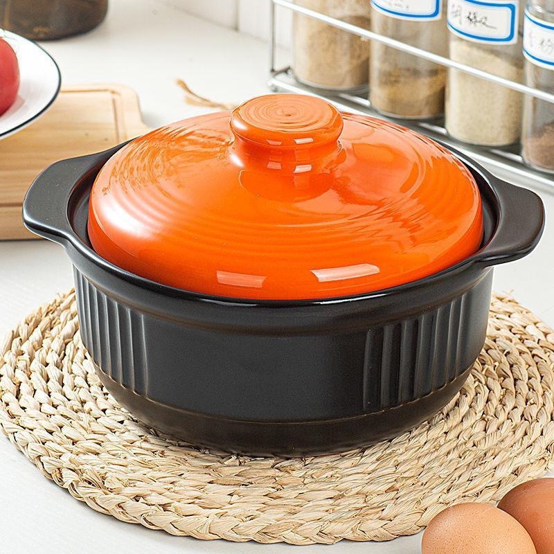 High-temperature resistant clay pot, Japanese household soup pot, direct-fired ceramic pot with open flame, large-capacity soup pot, stone pot details Picture