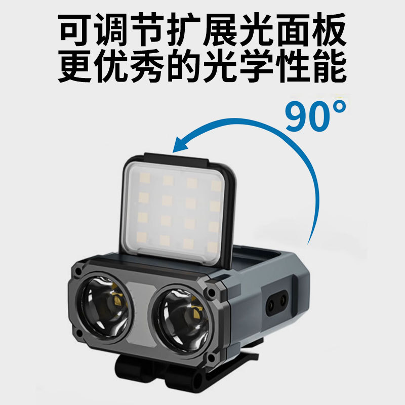 Wholesale of 2025 Cross-border new sensor headlamps, outdoor Bright, long-range, long-lasting led red light fishing cap lamps Specification image