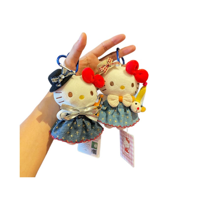 hellokitty small pendant plush toy, genuine Hello kitty cat doll, Hello Kitty keychain bag pendant Item Picture