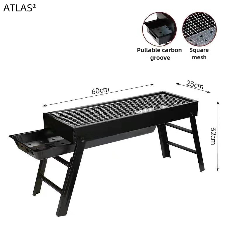 Team-building home camping BBQ grill, portable folding barbecue grill, charcoal grill, outdoor multi-functional BBQ charcoal stove Specification image