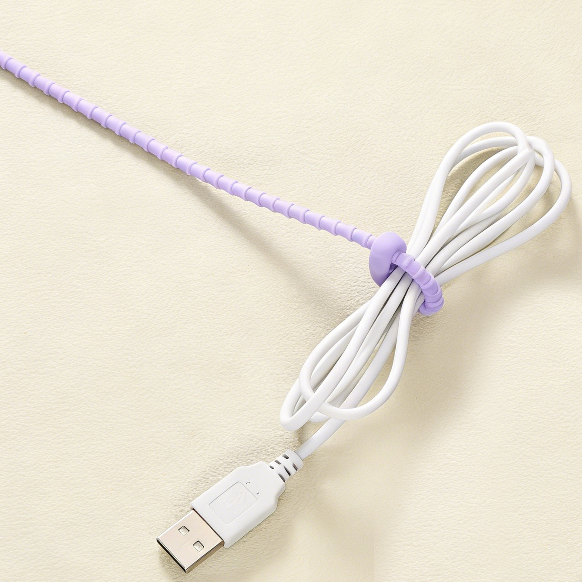 彩色硅胶扎带收纳绳数据线diy钥匙扣饰品配件理线带彩色挂绳批发细节图