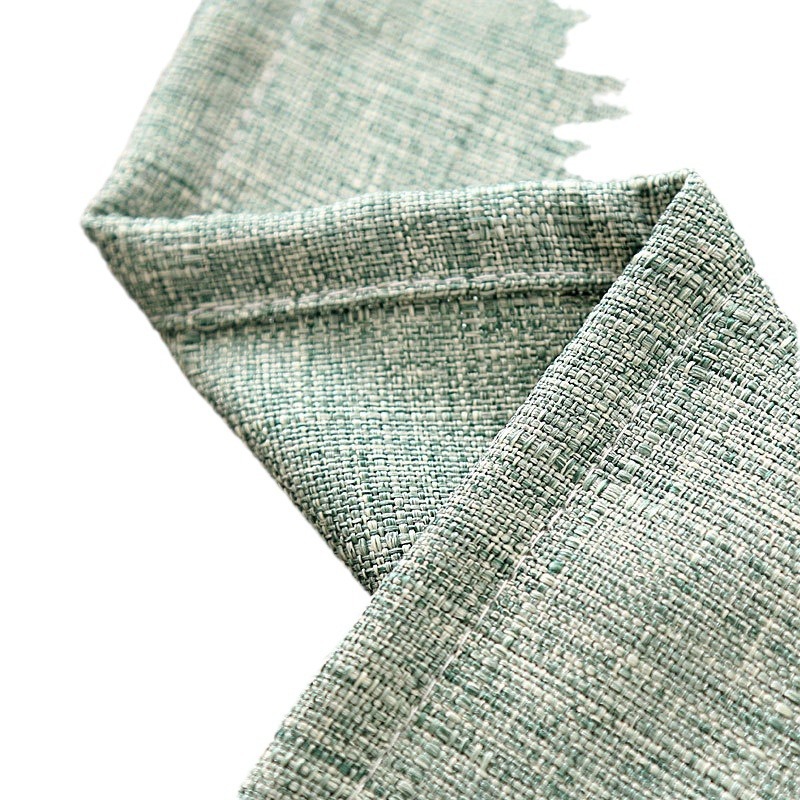 跨境现代简约纯色中式防尘防滑耐磨会议室茶几餐桌亚麻桌布白底实物图