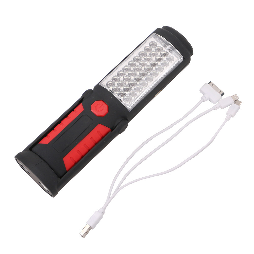 36+5LED emergency work light, USB charging work light with magnetic bracket, car maintenance light, inspection light, flashlight details Picture
