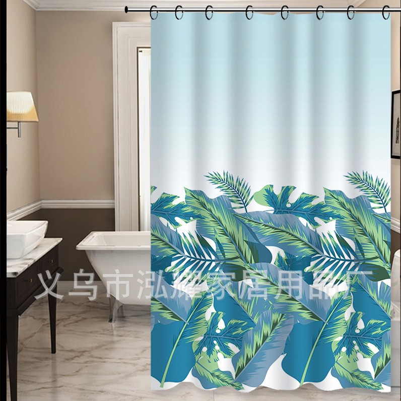 厂家现货批发peva印花种类多浴帘防水防霉浴室卫生间浴帐厕所洗澡