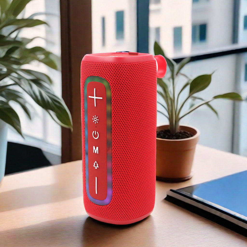 The cross-border best-selling TG428 wireless Bluetooth speaker, LED color light strip, card insert, USB flash drive, FM radio, TWS gift small speaker