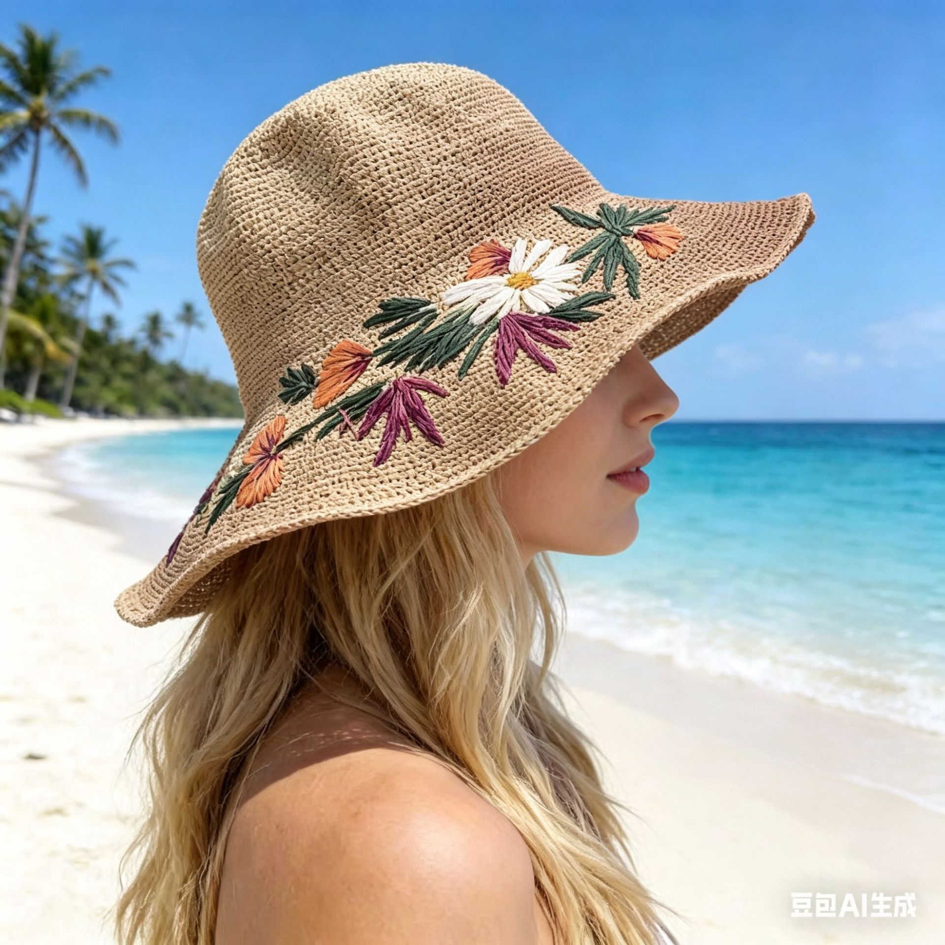 Beige trenzado gorra rubia mujer gorra de dormir hombre malla de esponja gorra de entrenamiento militar casual sombrero versátil details Picture
