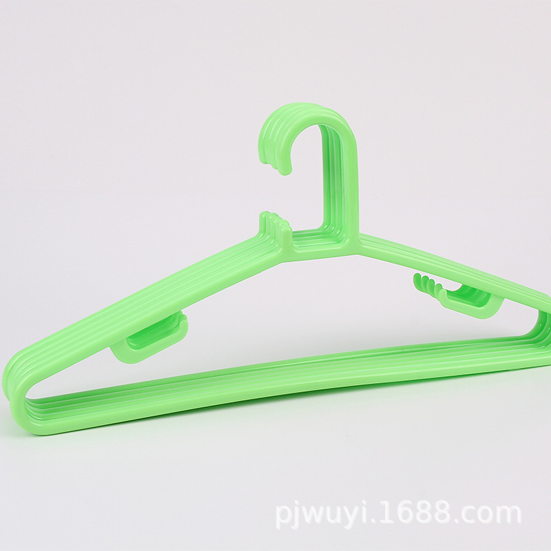 家用加粗成人衣架多功能吊带衣挂干湿两用全新料塑料衣架细节图