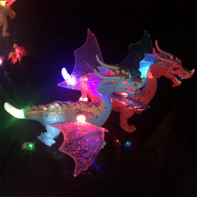 Wholesale of rope Dragon Electric music Universal Dragon Luminous Music Electric Dinosaur children's educational toys details Picture
