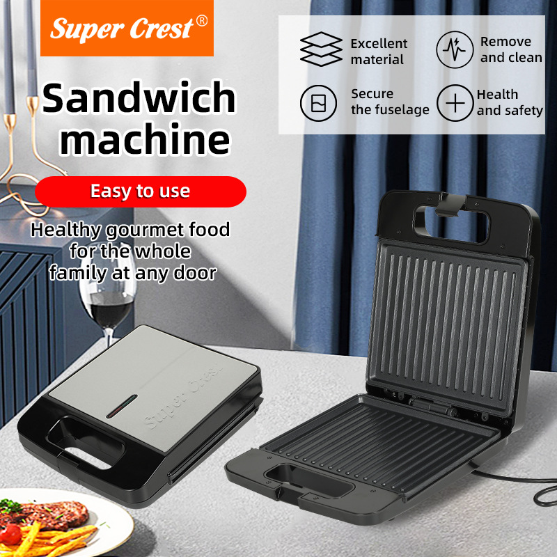 Cross-border new multi-functional semi-automatic stewing and grilling machine, home iron plate grilling meat breakfast sandwich machine
