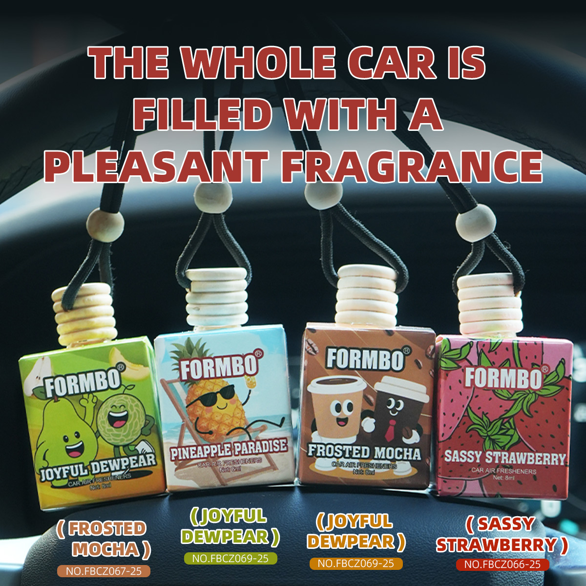 【 Cross-border Exclusive 】FORMBO Car Aroma Diffuser, Car Odor Removal and Air Freshening, Car Hanging Decoration, Car Aroma Diffuser details Picture