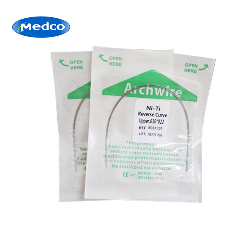 跨境专供镍钛丝牙科正畸Niti矩形反向曲线弓丝正畸牙弓丝预成型