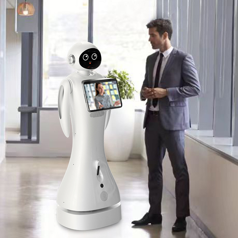 大型迎宾接待机器人博物馆展馆服务大厅咨询讲解语音对话人脸识别细节图