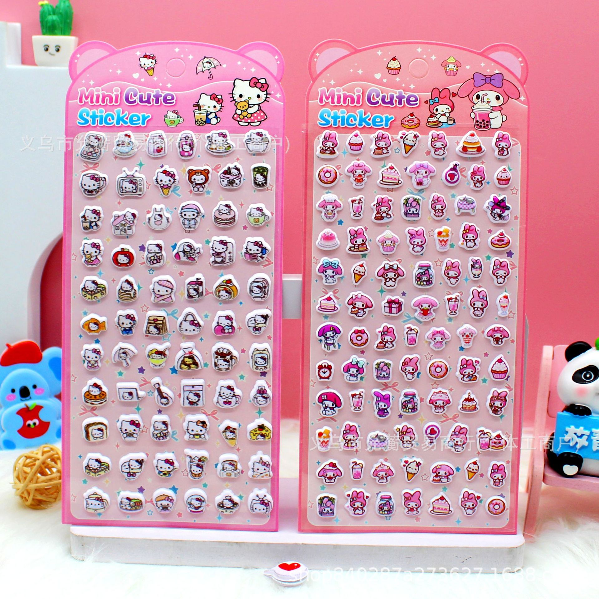 New cartoon cute mini cute foam stickers, three-dimensional children's stickers, educational decoration photo album, mobile phone material stickers, waterproof stickers Specification image