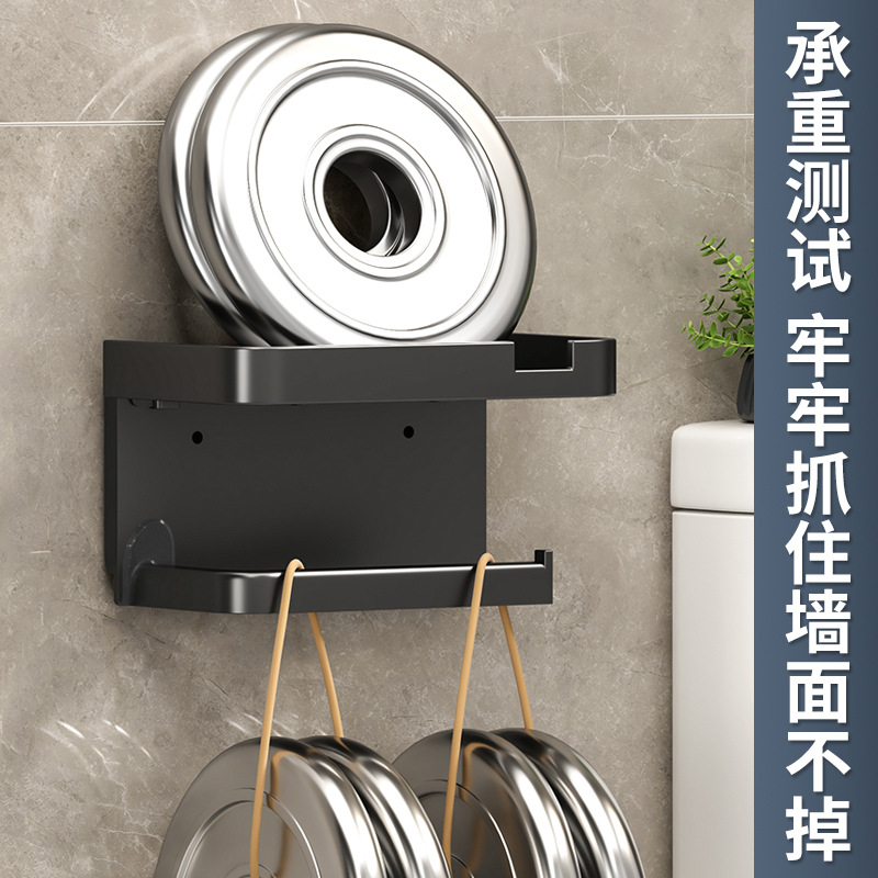 Tissue box, wall-mounted toilet tissue box without perforation, household kitchen and bathroom face towel storage box, tissue rack Application Scenario