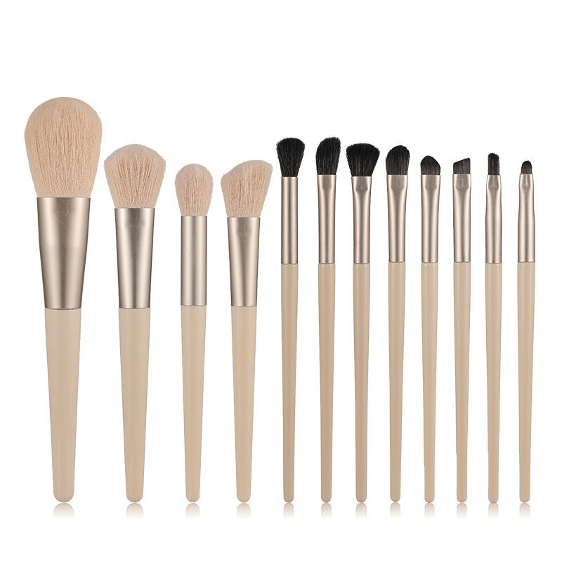 12-piece Morandi Cangzhou makeup brush set, loose powder, eyeshadow, blush, concealer, contouring brush, beauty tools wholesale factory Item Picture