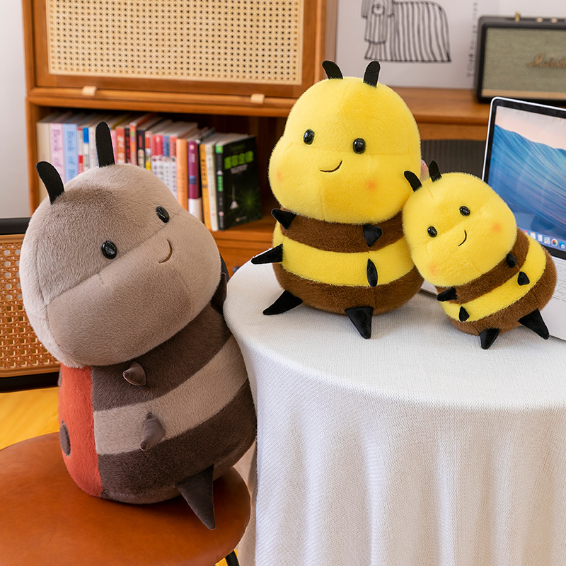Original little bee doll wholesale, home sofa cushions, decorative items, cartoon cute bee plush toys details Picture
