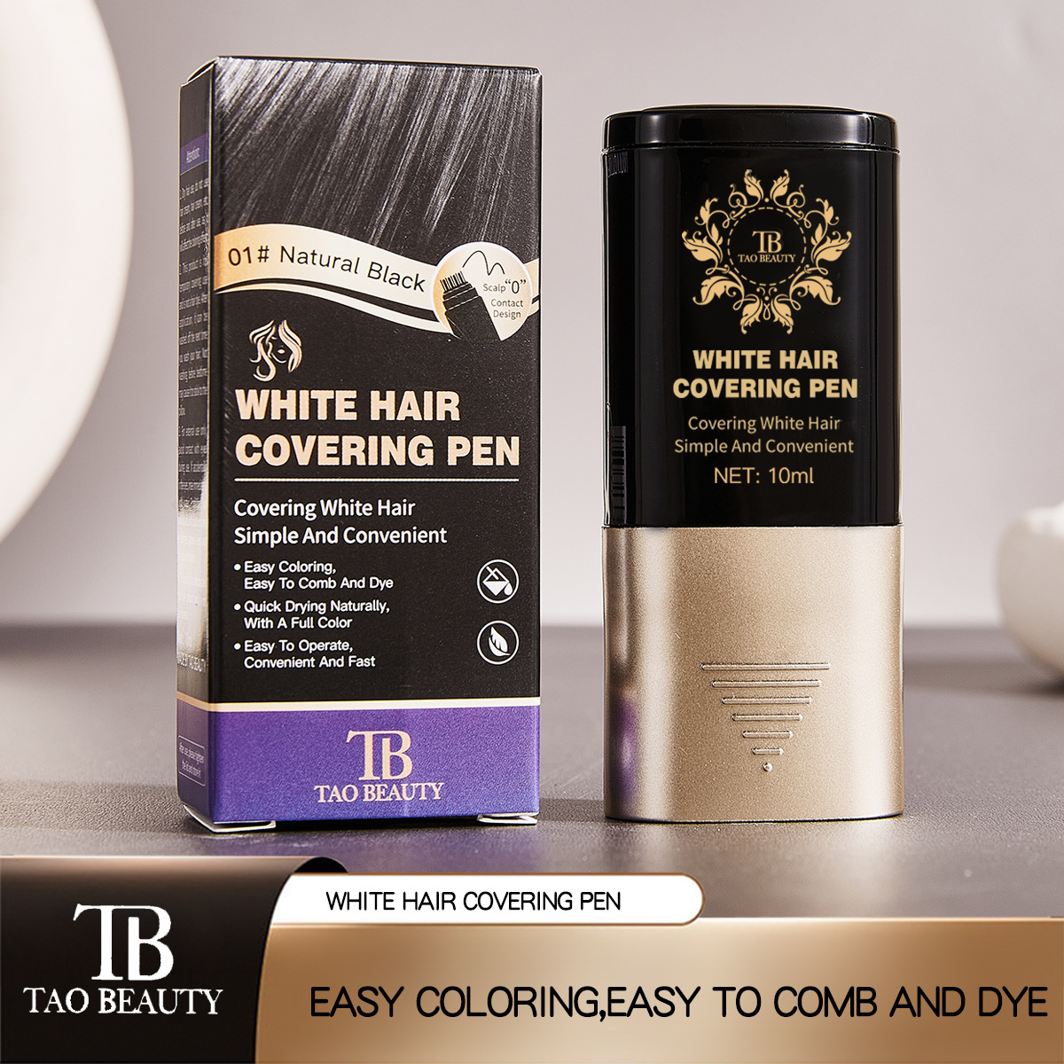 【 Cross-border Exclusive 】TaoBeauty White Hair Covering Pen, one-time color Supplement, Temporary color Supplement Hair Care Stick wholesale 【 Cross-border Exclusive 】TaoBeauty White Hair Covering Pen, one-time color Supplement, Temporary color Supplement Hair Care Stick wholesale